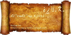 Örmény Kitti névjegykártya